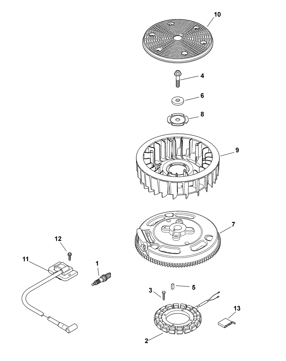 Kohler Sv715-3027 Ignition And Electrical Diagram and Parts List for RZT-S42 (17AF2BDS010-17WF2BDS010-17WF2BDS056-17WF2BDS210)(2012) Cub Cadet Lawn Tractor